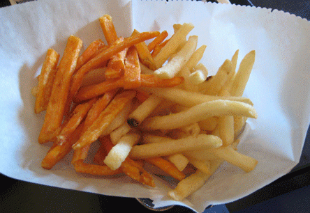 Mixed cart of fries